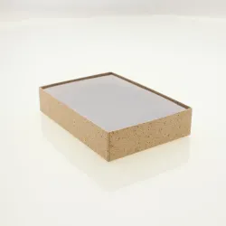 12 Choc Board Box & Internal Clear Lid; Cocoa Shell Paper
